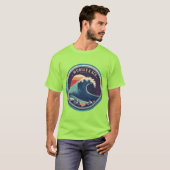 Montabeach Minimalistisch Ocean Wave Surflogo T-Shirt (Vorne ganz)