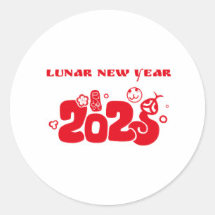 Montag, 2025 runder aufkleber