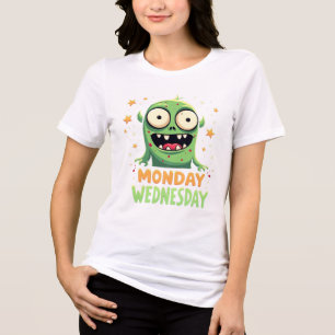 Montag bis Mittwoch Stimmung - Funny Monster T-Shi Tri-Blend Shirt