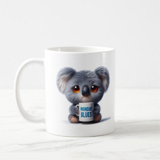 Montag Blues Koala Kaffeetasse (Links)