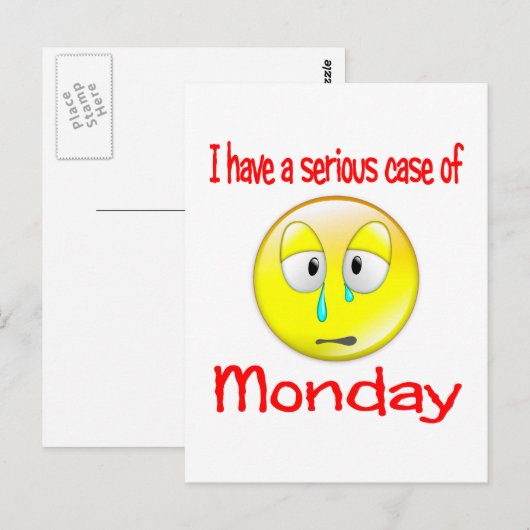 Montag Blues Postkarte (Vorne/Hinten)