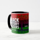Montag der Schwarzen Geschichte MONOGRAM Marcus Ga Tasse (Vorderseite Links)