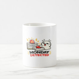 Montag Erkannt - Lustiger Süßer Müder Charakter Al Kaffeetasse