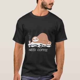 Montag Fauler Workaholic Lustiger Faultier Tier Ka T-Shirt