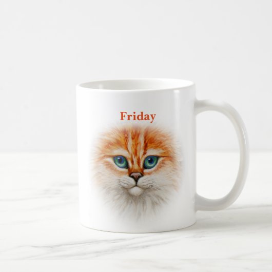 Montag Freitag Sad Kitty Happy Kitty Kaffeetasse (Rechts)