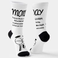 Montag Gedicht Socks - Trendy, Funny, White&Black