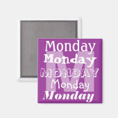 Montag Geschäftstag der Woche Magnet (Vorderseite/Rückseite)