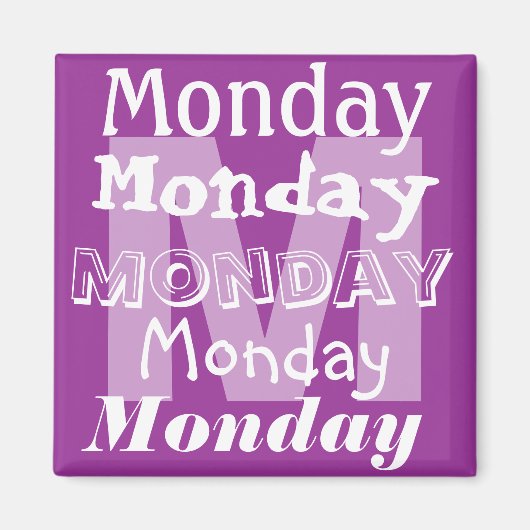 Montag Geschäftstag der Woche Magnet (Vorne)