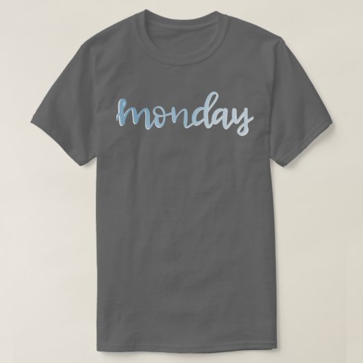 Montag in Blau T-Shirt (Design vorne)