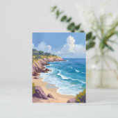 Montag in Malibu | Beach Cliffs CA Travel Postkarte (Stehend Vorderseite)