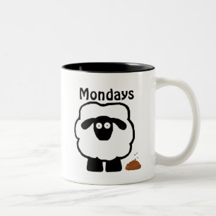 Montag ist Mist-Tasse Zweifarbige Tasse