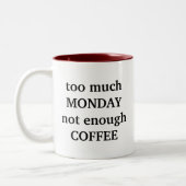 Montag Kaffee Zweifarbige Tasse (Links)