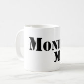 Montag-Mannlogo-Tasse Kaffeetasse (Vorderseite Links)