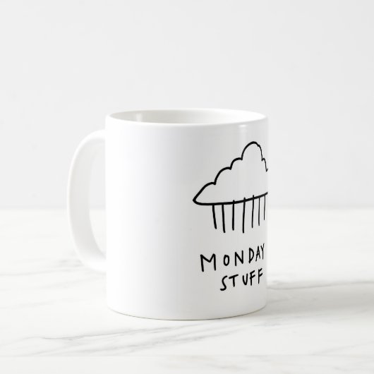 Montag-Material Kaffeetasse (Vorderseite Links)