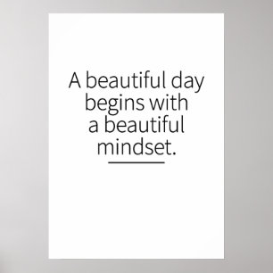 Montag-Mindset-Motivation Inspirierende Kunst Cred Poster