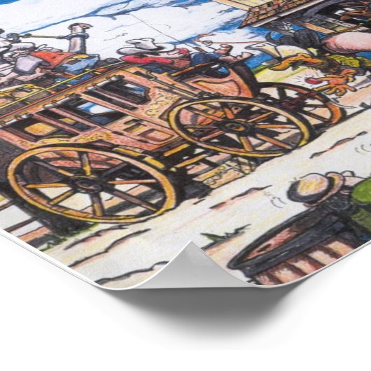 Montag Morgen Bühne co Poster (Ecke)