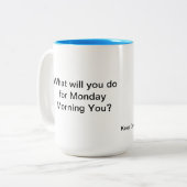 Montag Morgen Zweifarbige Tasse (Vorderseite Links)
