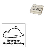 Montag morgens gummistempel (Stempel)