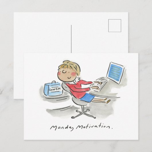 Montag Motivation Postkarte (Vorne/Hinten)