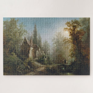 Montag Nacht über Kapelle und Reiter Puzzle