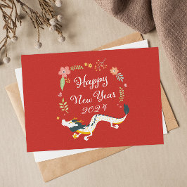 Montag, neues Jahr 2024, Drachenjahr Postkarte