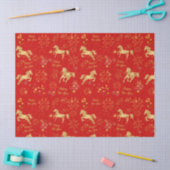 Montag, neues Jahr 2026 | Jahr des Pferdes Seidenpapier (Basteln)