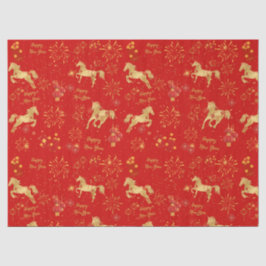 Montag, neues Jahr 2026 | Jahr des Pferdes Seidenpapier