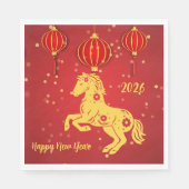 Montag, neues Jahr 2026 | Jahr des Pferdes Serviette (Vorderseite)