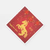 Montag, neues Jahr 2026 | Jahr des Pferdes Serviette (Ecke)