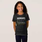 Montag - Nicht empfohlen: Funny Clean Spaß T-Shirt (Vorne ganz)