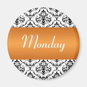 Montag Orange - Damask Magnet