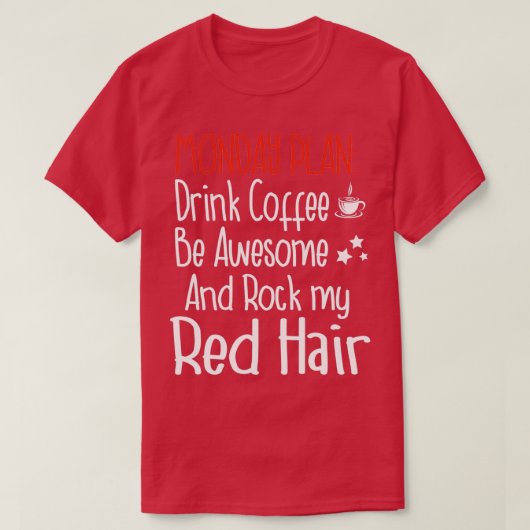 Montag-Plan Redhaar Redhead Ginger T-Shirt (Design vorne)