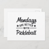 Montag sind besser mit Pickleball Player Geschenk Postkarte (Vorne/Hinten)