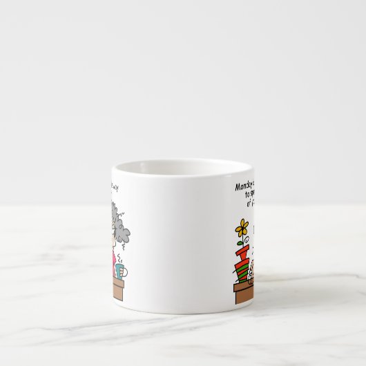 Montag Spaß Espressotasse (Vorderseite)