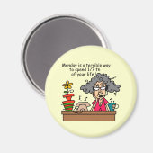 Montag Spaß Magnet (Vorderseite/Rückseite)