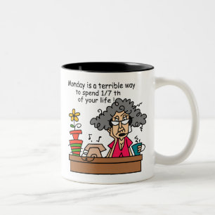 Montag Spaß Zweifarbige Tasse