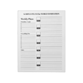 Montag Start wöchentlich Notepad funktionell gegli Notizblock