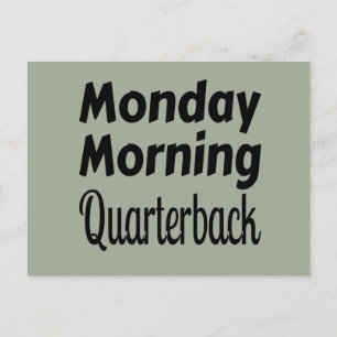 Montag Vormittag Quarterback Sport Funny Football Postkarte