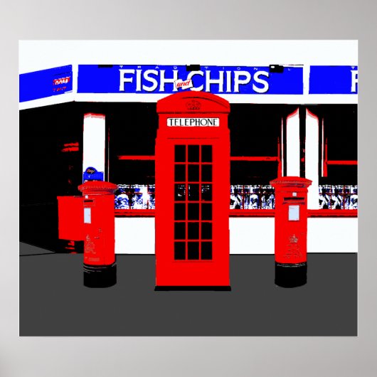 Montage der englischen Symbole Poster (Vorne)