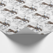 Montage der Jumper-Pferde Geschenkpapier (Ecke)