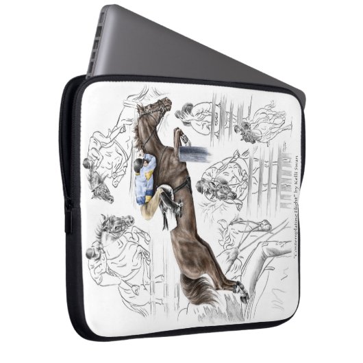 Montage der Jumper-Pferde Laptopschutzhülle (Vorne Rechts)