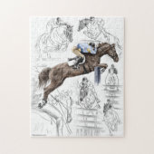 Montage der Jumper-Pferde Puzzle (Vertikal)