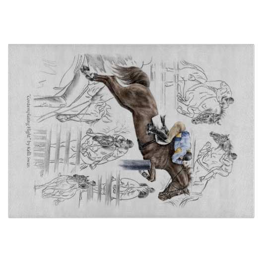 Montage der Jumper-Pferde Schneidebrett (Vorderseite)