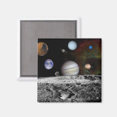 Montage der Planeten und Jupitermonde Magnet (Vorderseite/Rückseite)