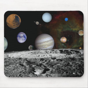 Montage der Planeten und Jupitermonde Mousepad