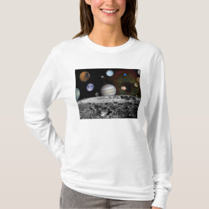 Montage der Planeten und Jupitermonde T-Shirt