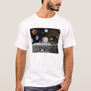 Montage der Planeten und Jupiters der Monde T-Shirt