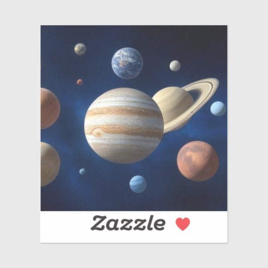 Montage des Sonnensystems Aufkleber (Blatt)