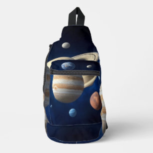 Montage des Sonnensystems Crossbody Bag