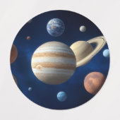 Montage des Sonnensystems Etiketten (Design 1)